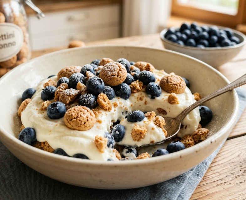 Sander Erdbeerhof Hannover Rezept Quarkspeise mit Blaubeeren und Amarettini Ein leckeres Rezept für Quarkspeise mit Blaubeeren und Amarettini