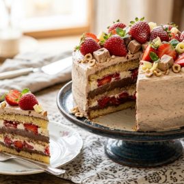 Ein leckeres Rezept für Erdbeer-Nougat Torte